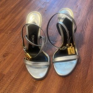 Tom Ford silver/gold heels size 36